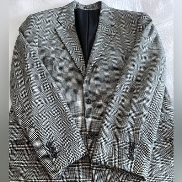 100% Cashmere plaid Blazer Jacket - Picture 2 of 9